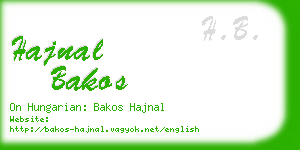 hajnal bakos business card